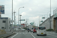 最初の交差点信号