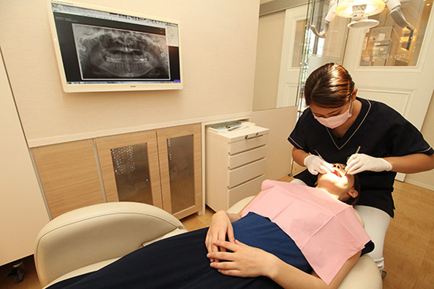 歯石や歯垢を取り除きます